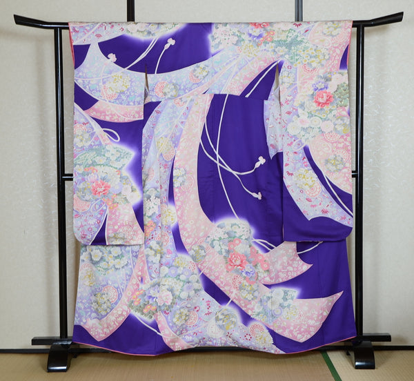 Long-sleeved kimono 6 items set / Furisode / FK#1-762