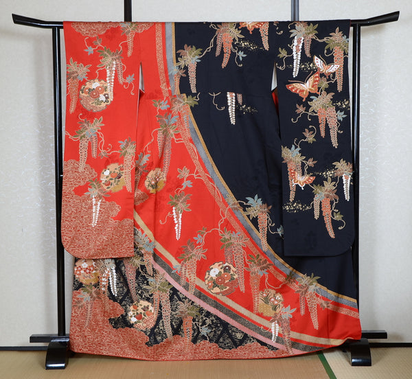 Long-sleeved kimono 6 items set / Furisode / FK#1-752