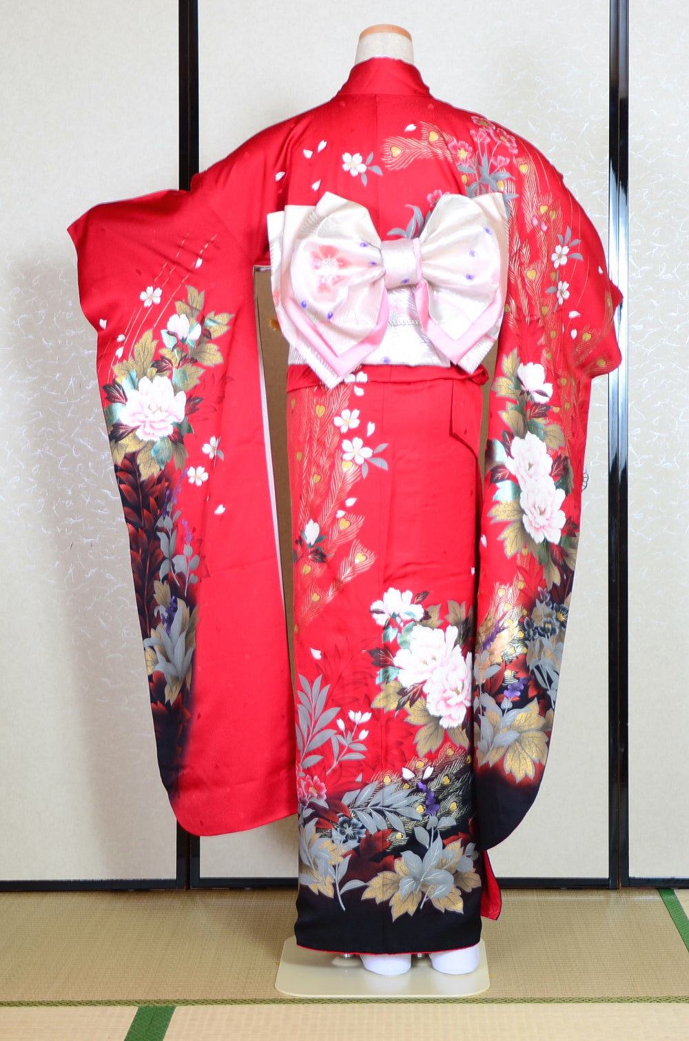 Long-sleeved kimono 6 items set / Furisode / FK#1-369