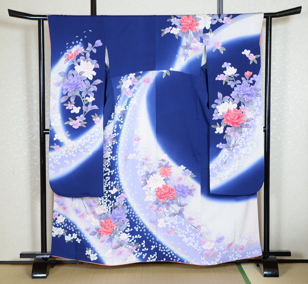 Long-sleeved kimono 6 items set / Furisode / FK#1-703