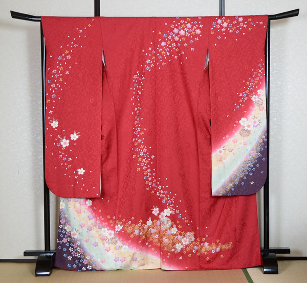 Long-sleeved kimono 6 items set / Furisode / FK#1-761