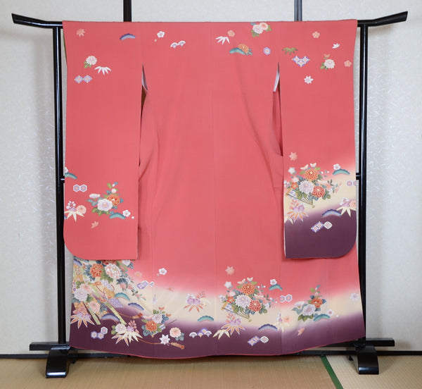 Long-sleeved kimono 6 items set / Furisode / FK#1-787