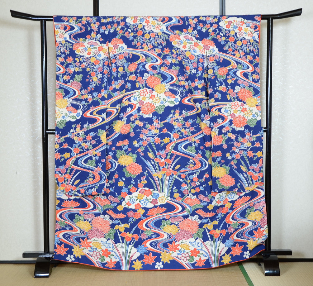 Long-sleeved kimono 6 items set / Furisode / FK#1-578
