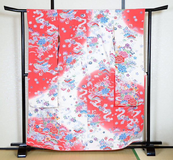 Long-sleeved kimono 6 items set / Furisode / FK#1-667