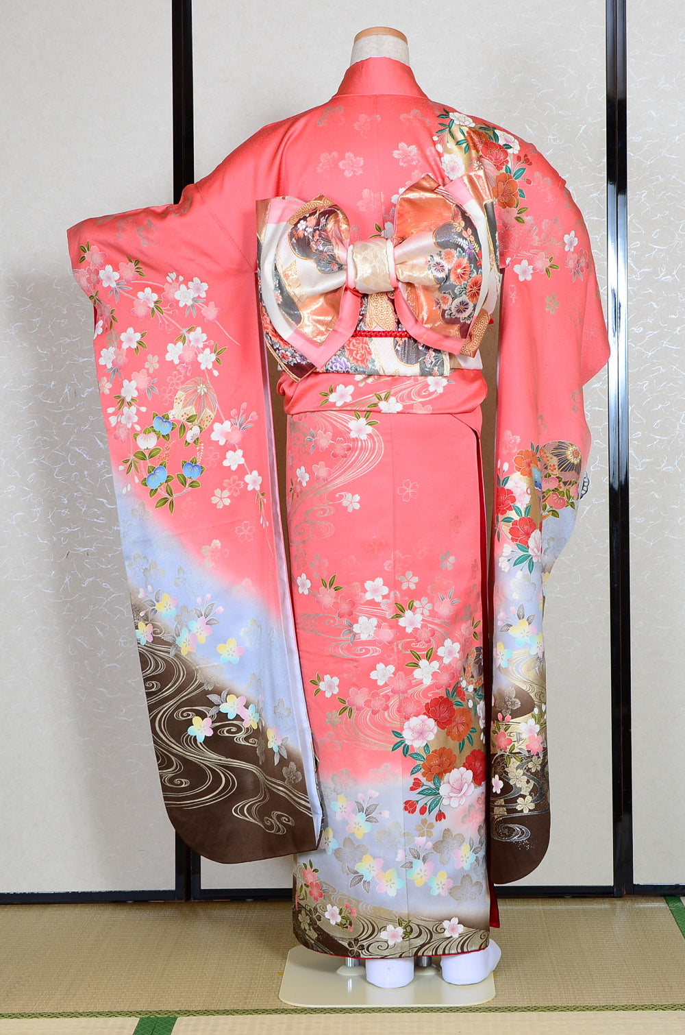 Long-sleeved kimono 6 items set / Furisode / FK#1-222