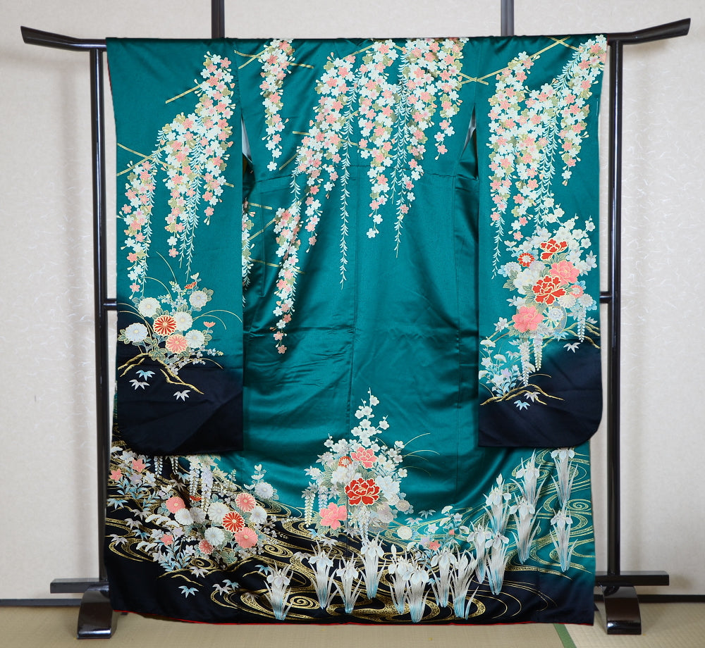 Long-sleeved kimono 6 items set / Furisode / FK#1-423