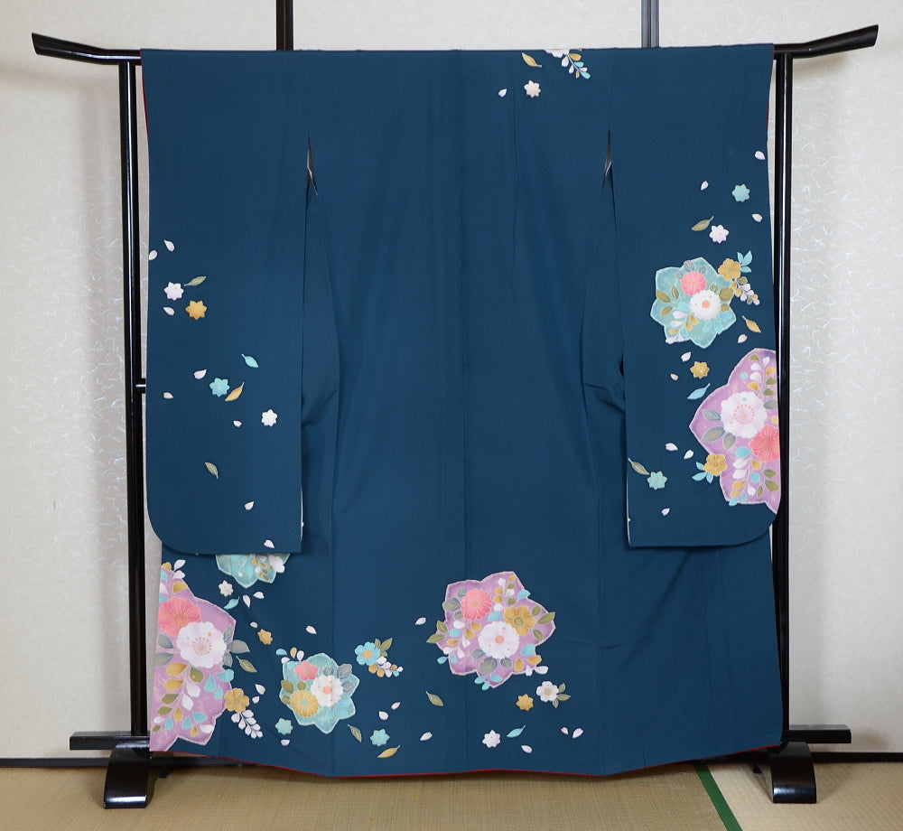 Long-sleeved kimono 6 items set / Furisode / FK#1-745