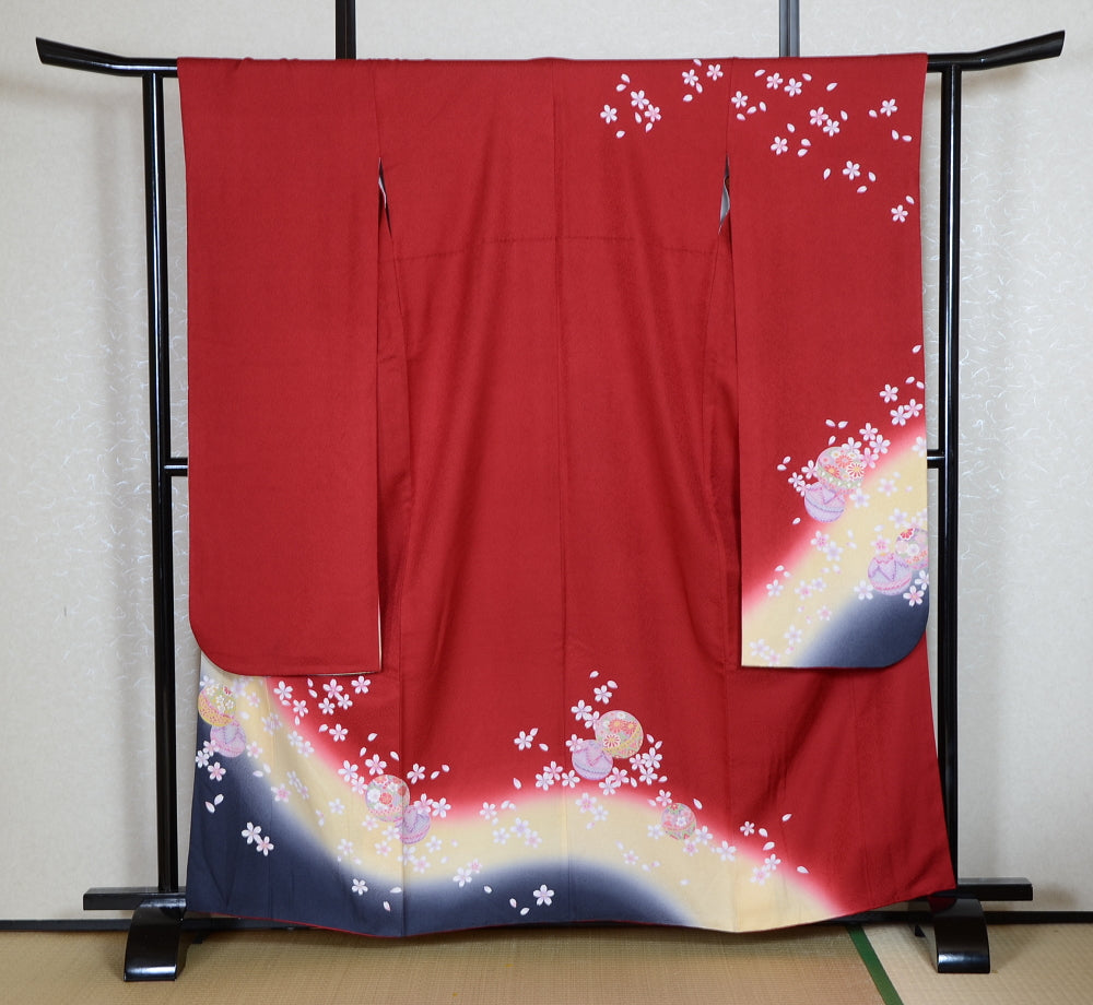 Long-sleeved kimono 6 items set / Furisode / FK#1-767