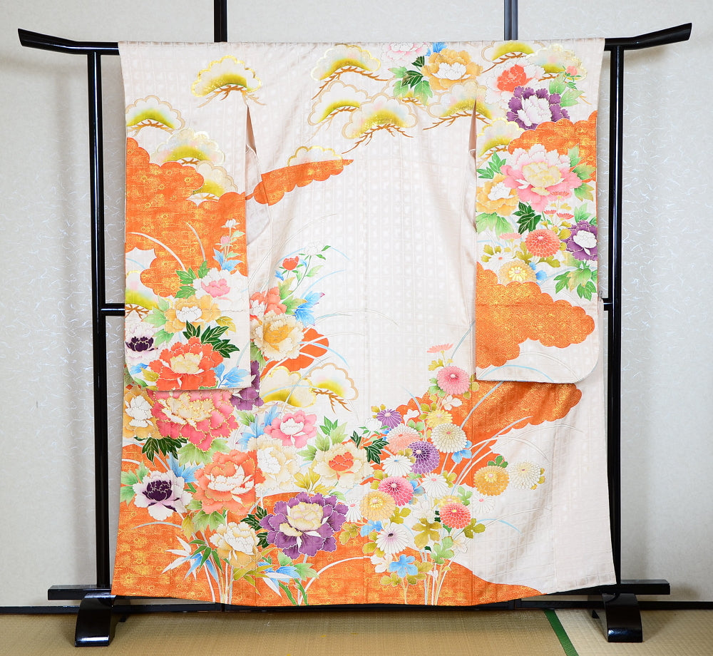 Long-sleeved kimono 6 items set / Furisode / FK#1-433
