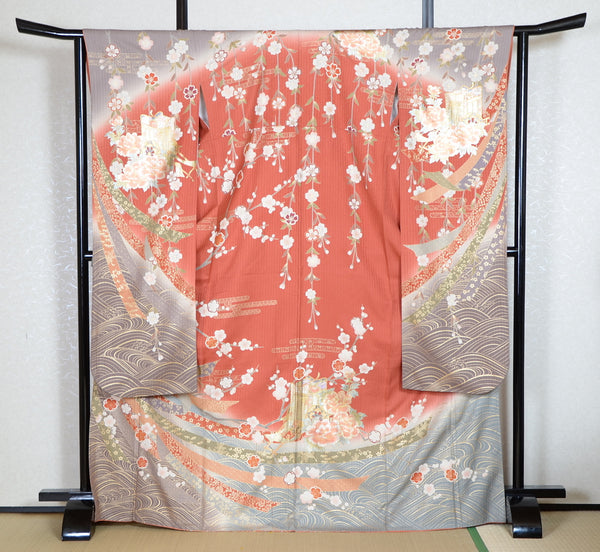Long-sleeved kimono 6 items set / Furisode / FK#1-696