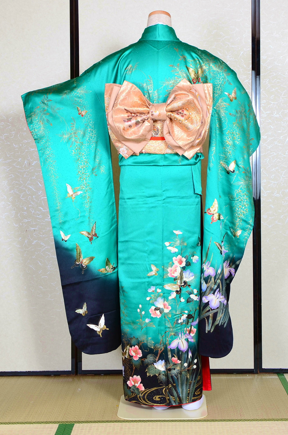 Long-sleeved kimono 6 items set / Furisode / FK#1131