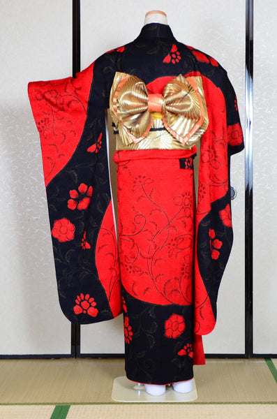 Long-sleeved kimono 6 items set / Furisode / FK#1-383