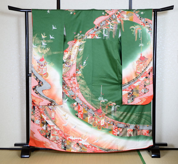 Long-sleeved kimono 6 items set / Furisode / FK#1-384