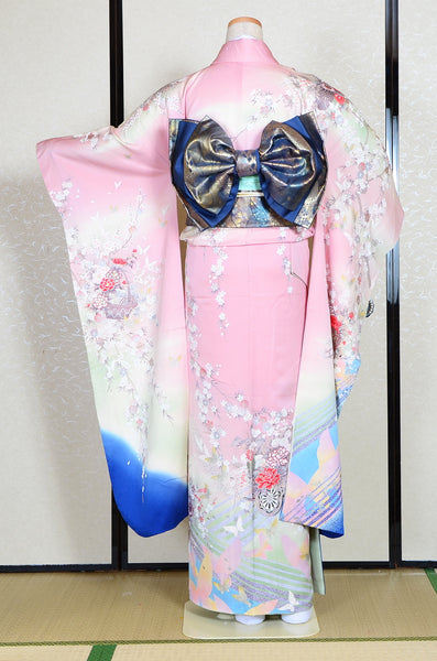 Long-sleeved kimono 6 items set / Furisode / FK#1132