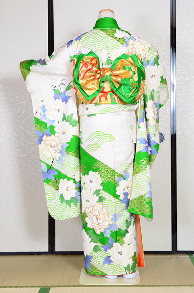Long-sleeved kimono 6 items set / Furisode / FK#995