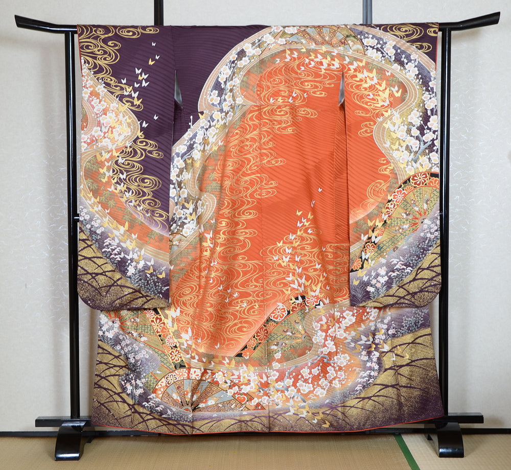 Long-sleeved kimono 6 items set / Furisode / FK#1-734