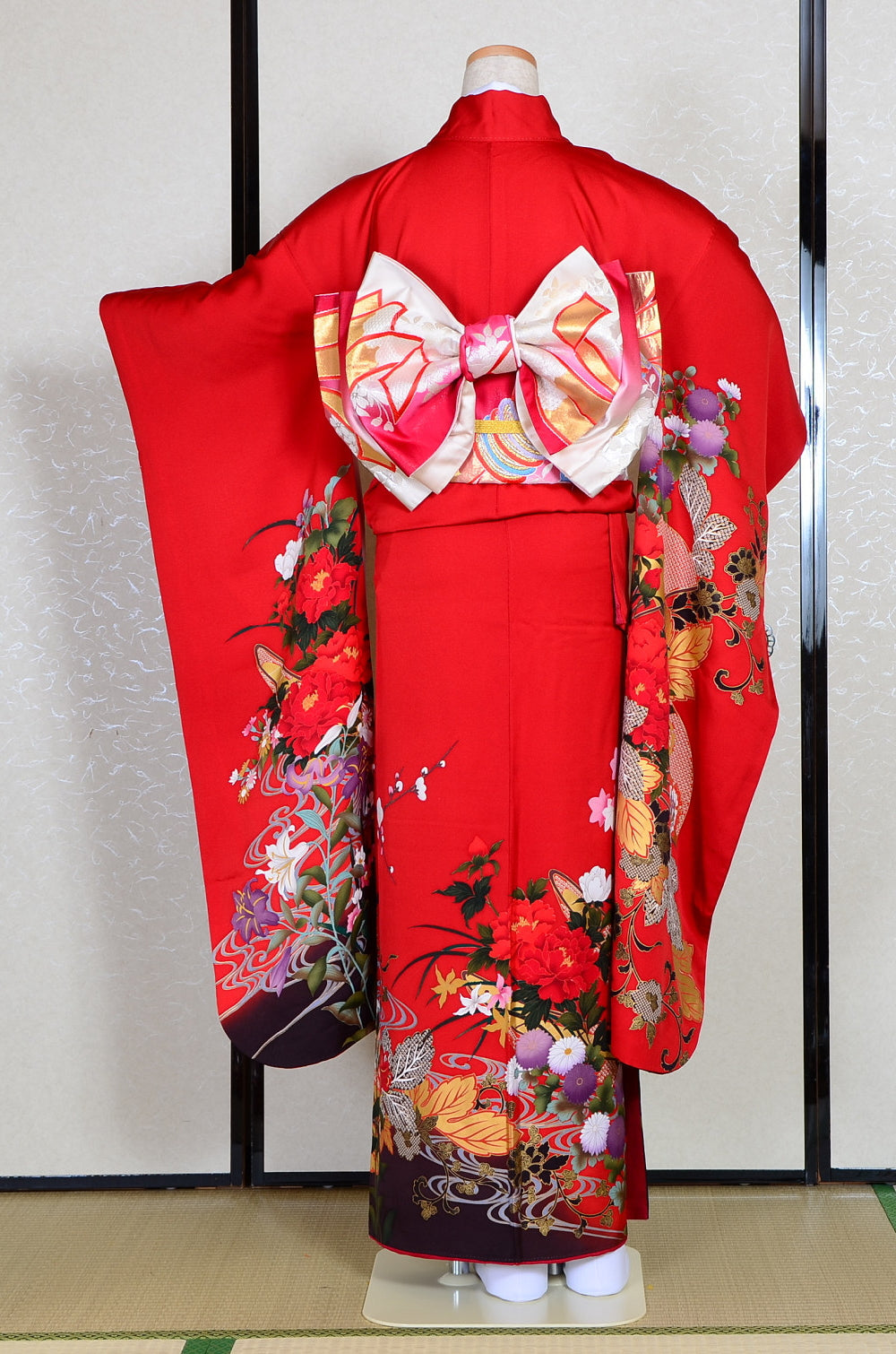 Long-sleeved kimono 6 items set / Furisode / FK#1187