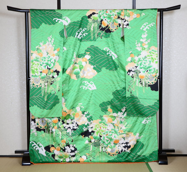 Long-sleeved kimono 6 items set / Furisode / FK#1-536