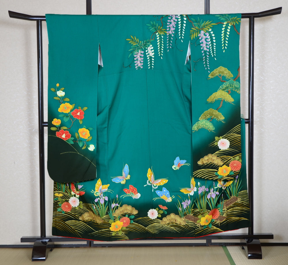 Long-sleeved kimono 6 items set / Furisode / FK#1-664