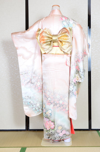 Long-sleeved kimono 6 items set / Furisode / FK#1060