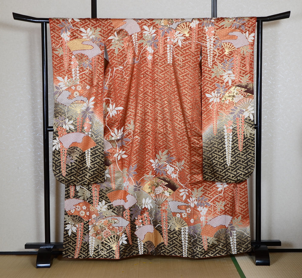 Long-sleeved kimono 6 items set / Furisode / FK#1-853