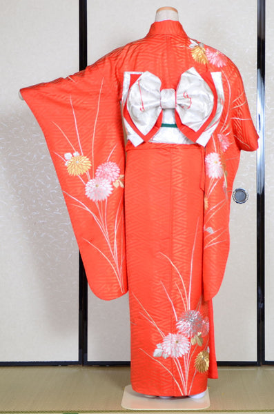 Long-sleeved kimono 6 items set / Furisode / FK#732