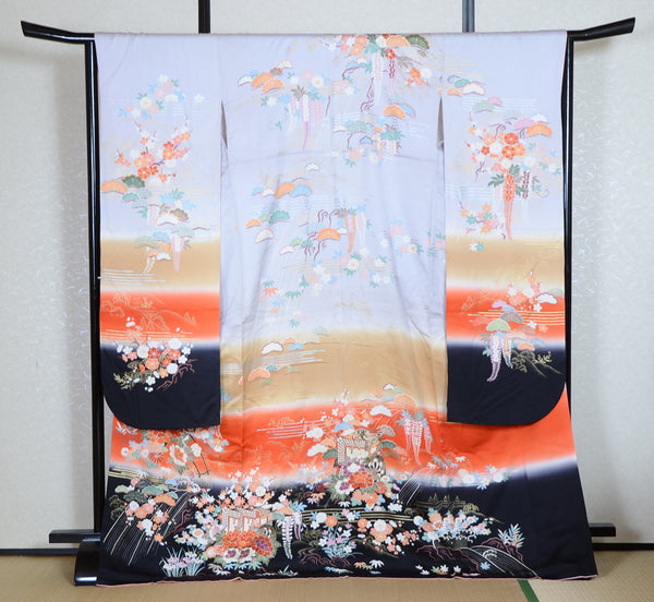 Long-sleeved kimono 6 items set / Furisode / FK#1-778