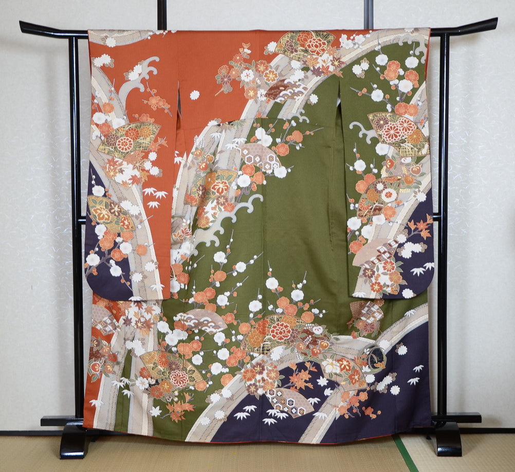Long-sleeved kimono 6 items set / Furisode / FK#1-537