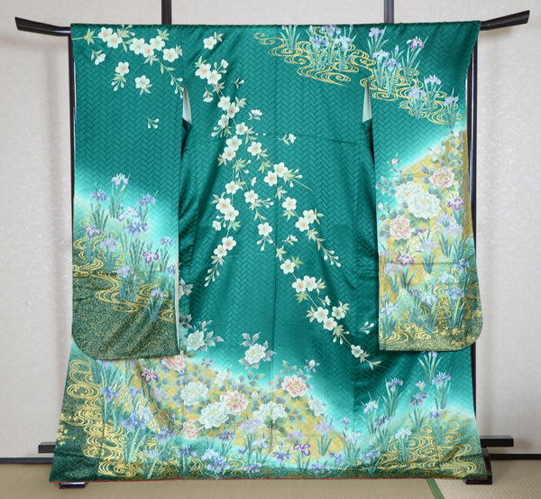 Long-sleeved kimono 6 items set / Furisode / FK#1-585