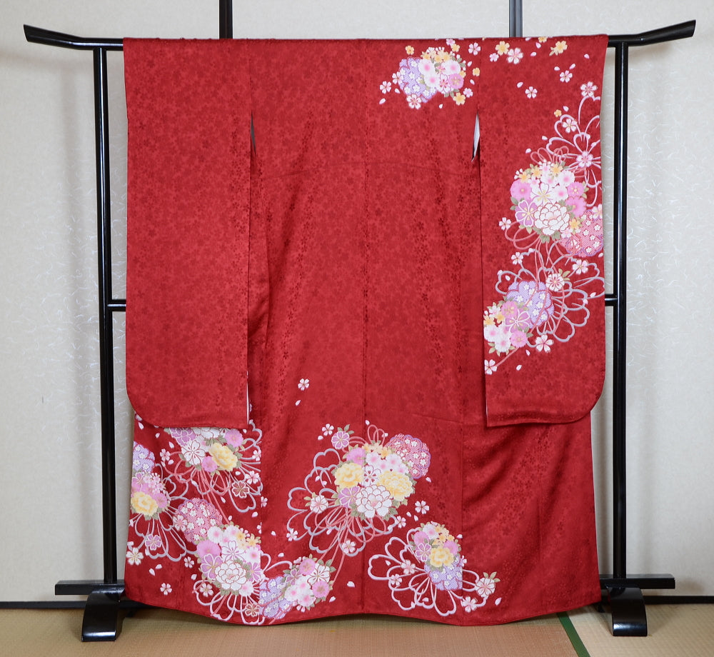 Long-sleeved kimono 6 items set / Furisode / FK#1-757