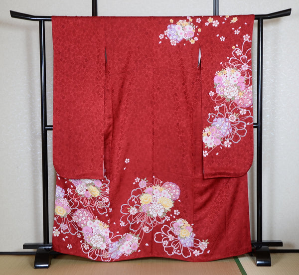 Long-sleeved kimono 6 items set / Furisode / FK#1-757