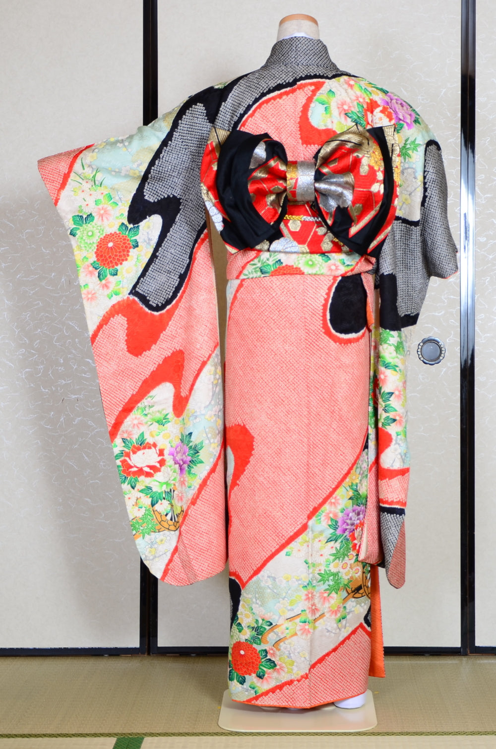 Long-sleeved kimono 6 items set / Furisode / FK#817