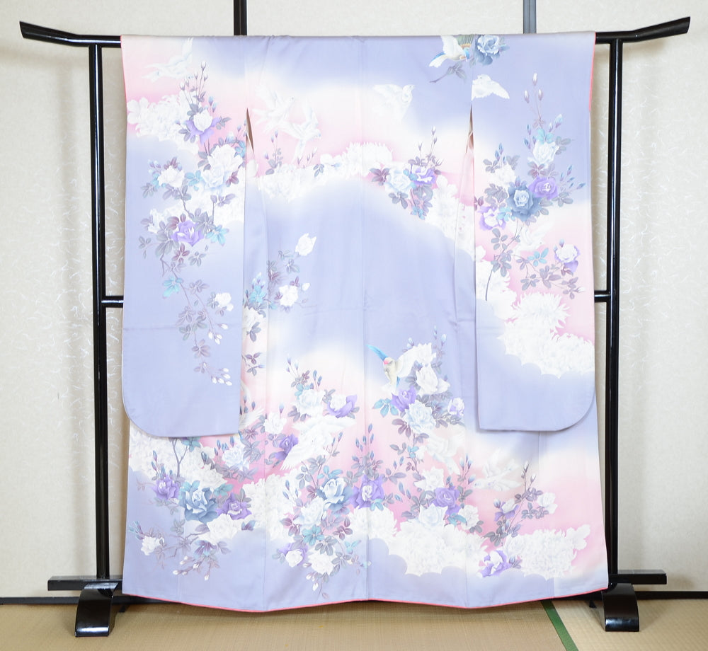 Long-sleeved kimono 6 items set / Furisode / FK#1-694
