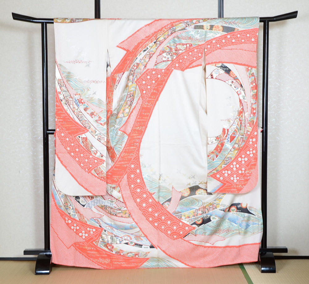 Long-sleeved kimono 6 items set / Furisode / FK#1-719