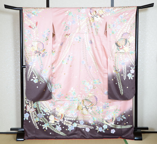 Long-sleeved kimono 6 items set / Furisode / FK#1-704