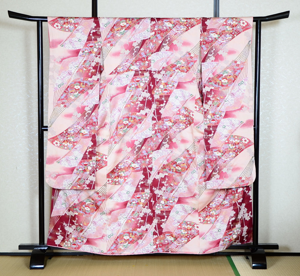 Long-sleeved kimono 6 items set / Furisode / FK#1-393