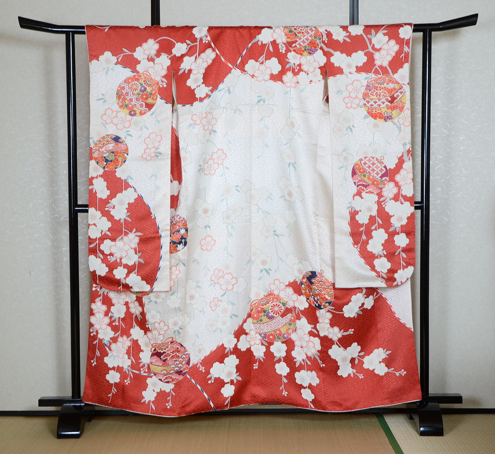 Long-sleeved kimono 6 items set / Furisode / FK#1-530