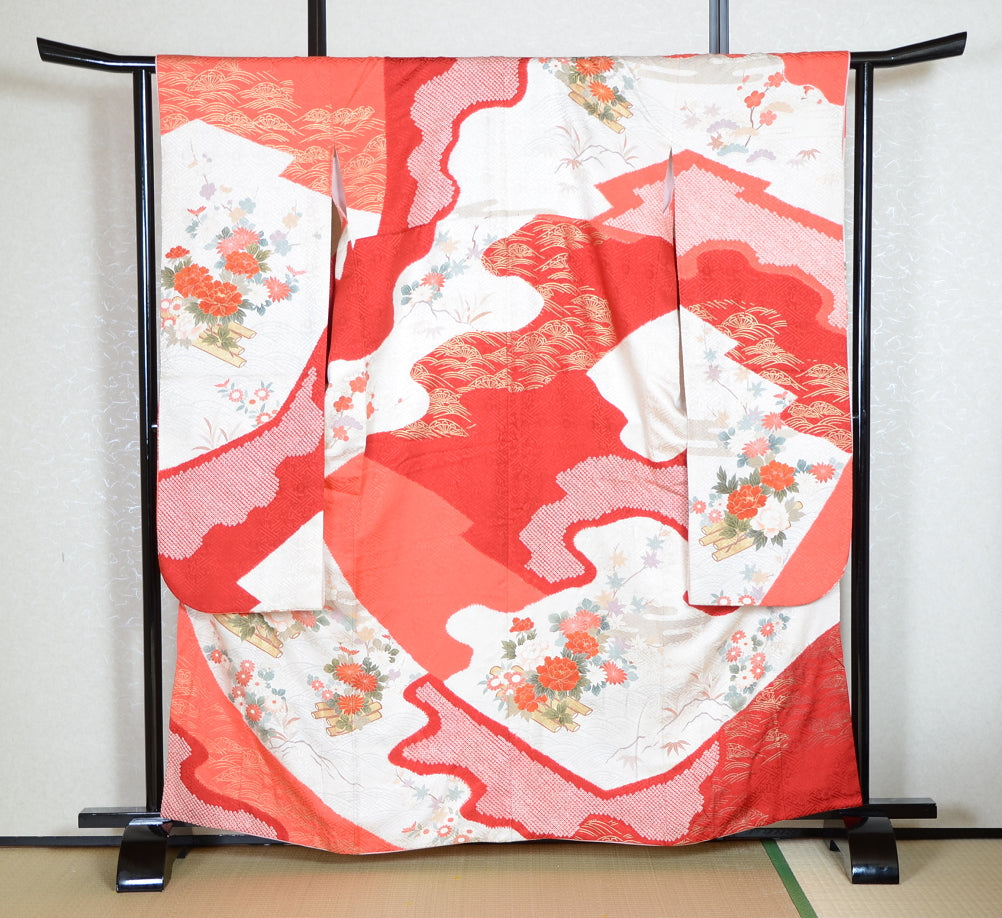 Long-sleeved kimono 6 items set / Furisode / FK#1-568