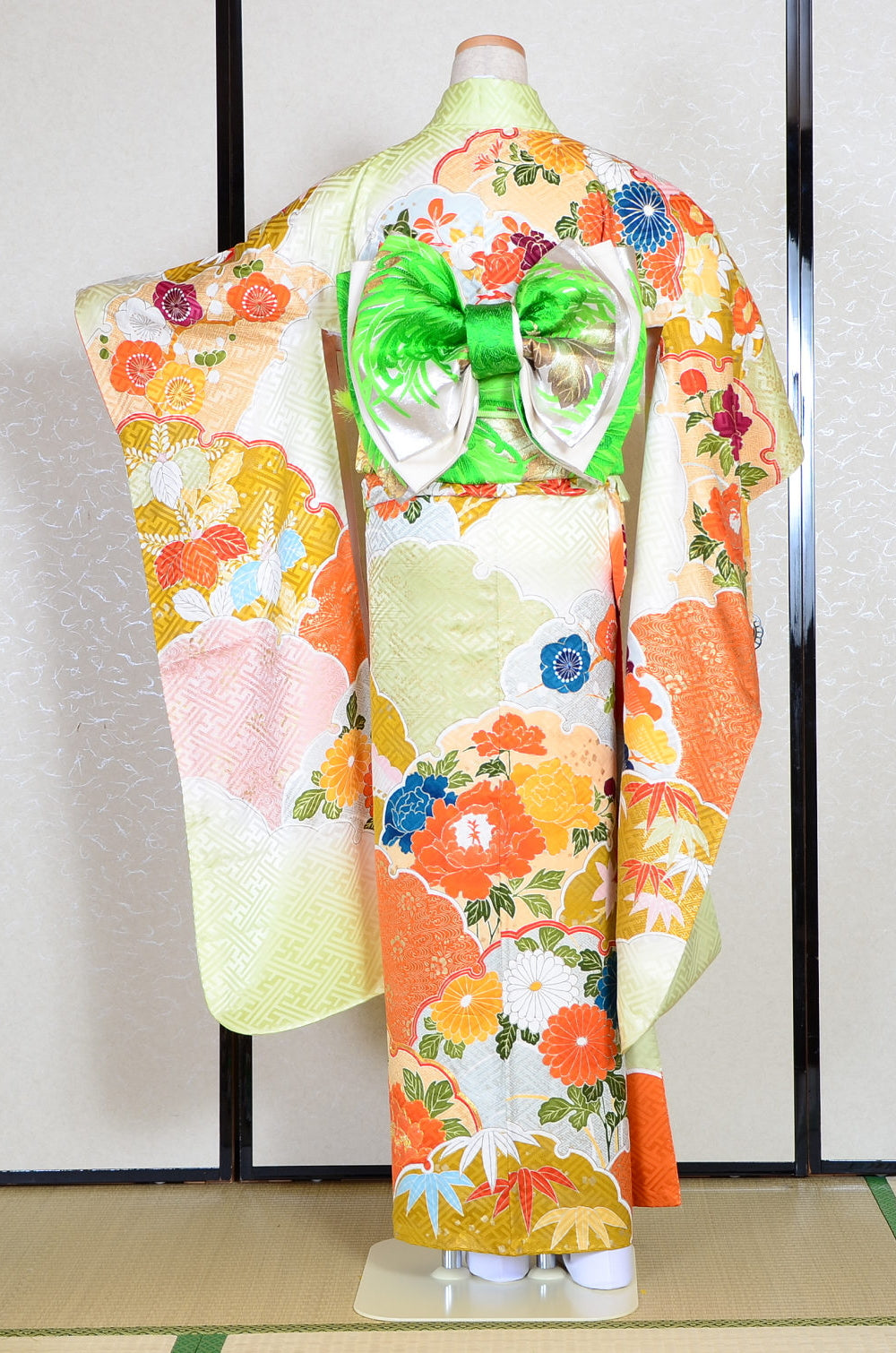 Long-sleeved kimono 6 items set / Furisode / FK#1-308