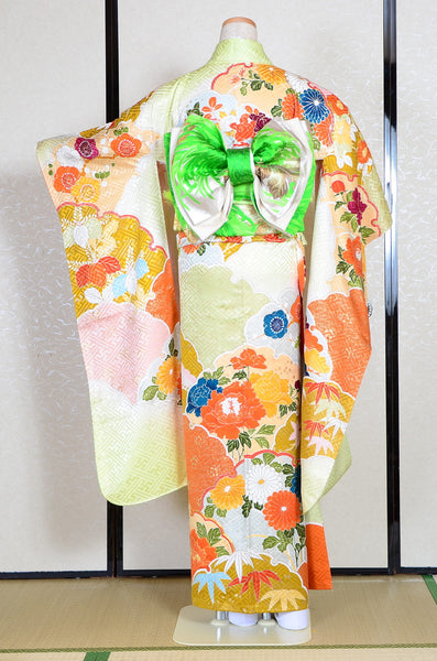 Long-sleeved kimono 6 items set / Furisode / FK#1-308