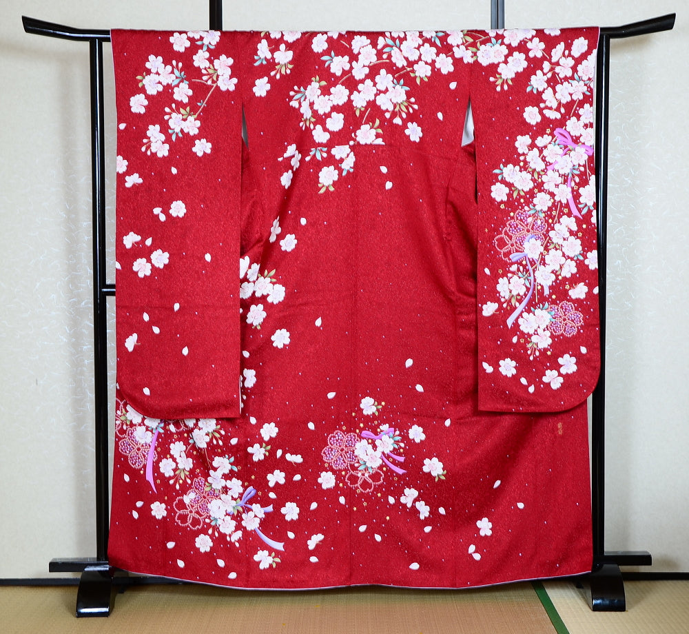 Long-sleeved kimono 6 items set / Furisode / FK#1-666