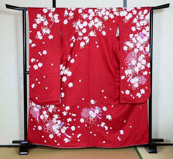 Long-sleeved kimono 6 items set / Furisode / FK#1-666