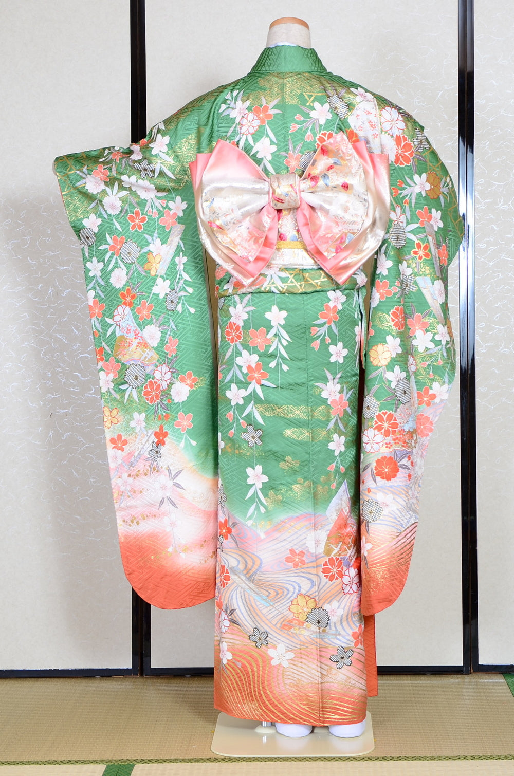 Long-sleeved kimono 6 items set / Furisode / FK#1-316