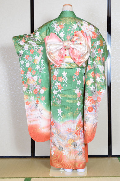 Long-sleeved kimono 6 items set / Furisode / FK#1-316