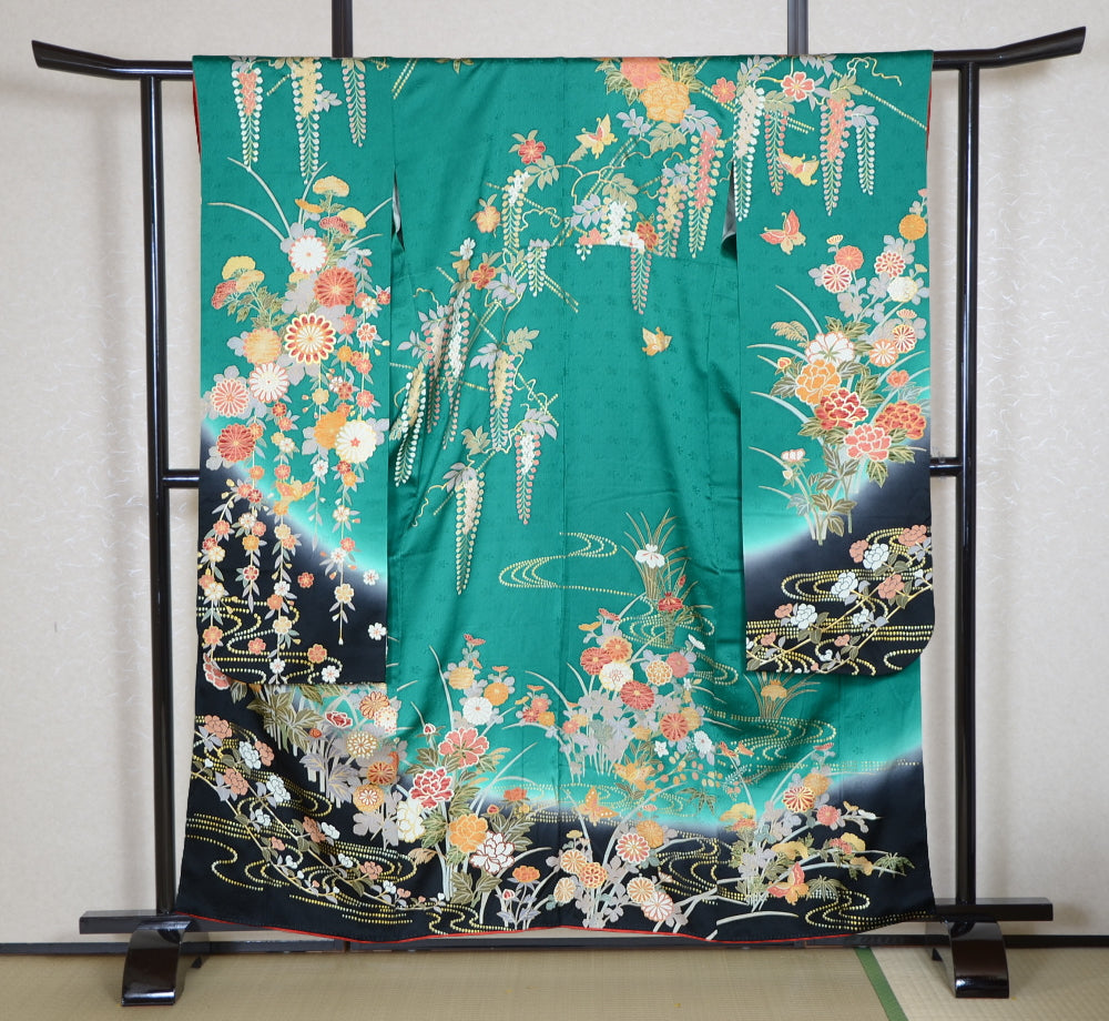 Long-sleeved kimono 6 items set / Furisode / FK#1-686