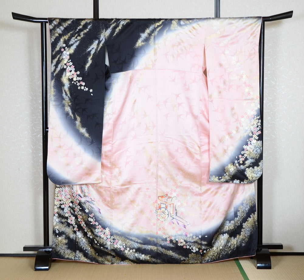 Long-sleeved kimono 6 items set / Furisode / FK#1-717