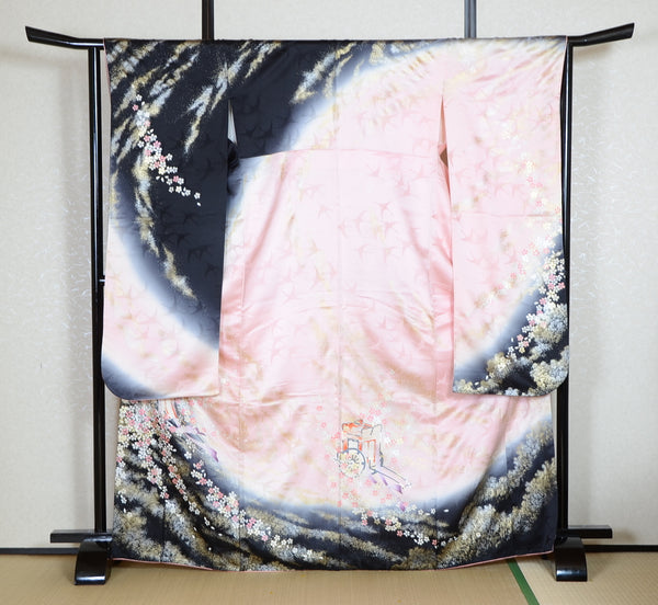 Long-sleeved kimono 6 items set / Furisode / FK#1-717