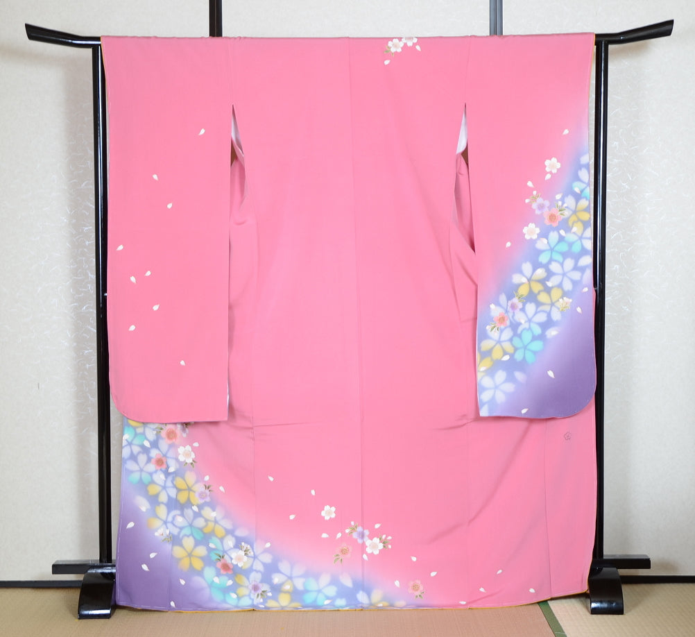 Long-sleeved kimono 6 items set / Furisode / FK#1-571