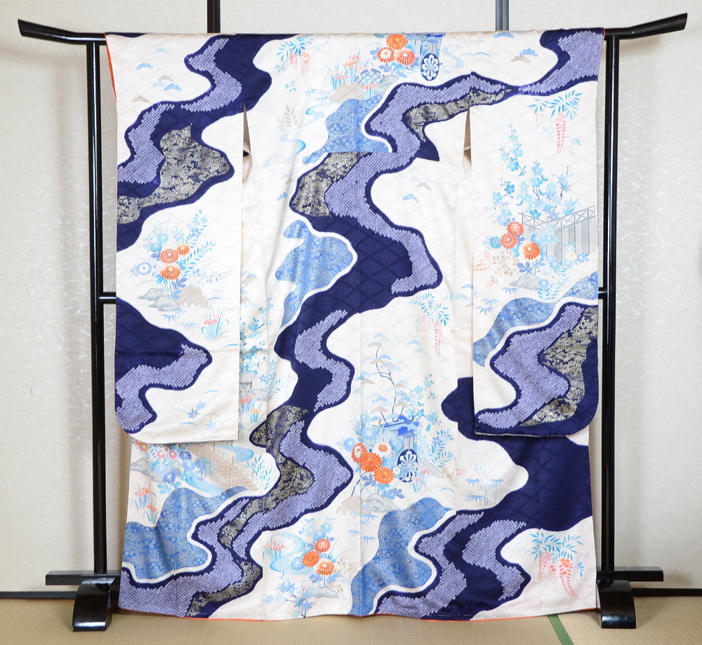 Long-sleeved kimono 6 items set / Furisode / FK#1-708