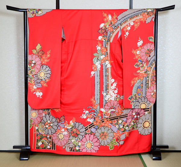 Long-sleeved kimono 6 items set / Furisode / FK#1-387